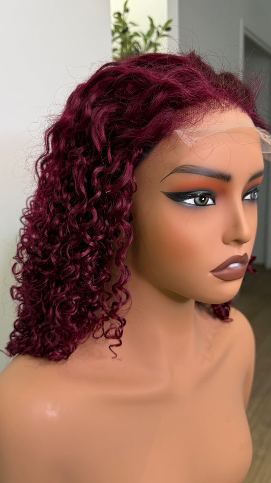 Aneia – Perruque Boucles Définies Noir Lace Transparente Glueless